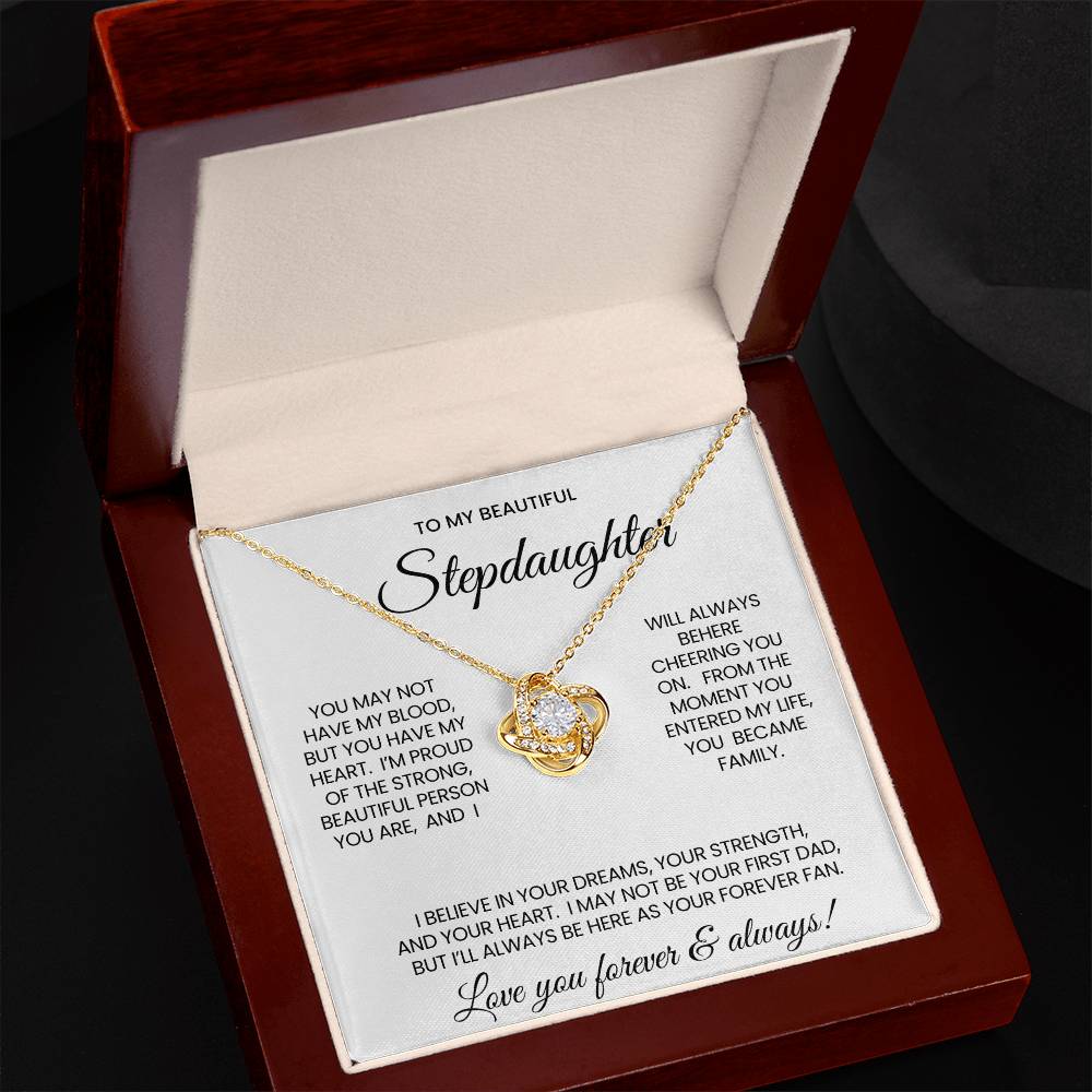 Stepdaughter Love Knot Necklace Gift