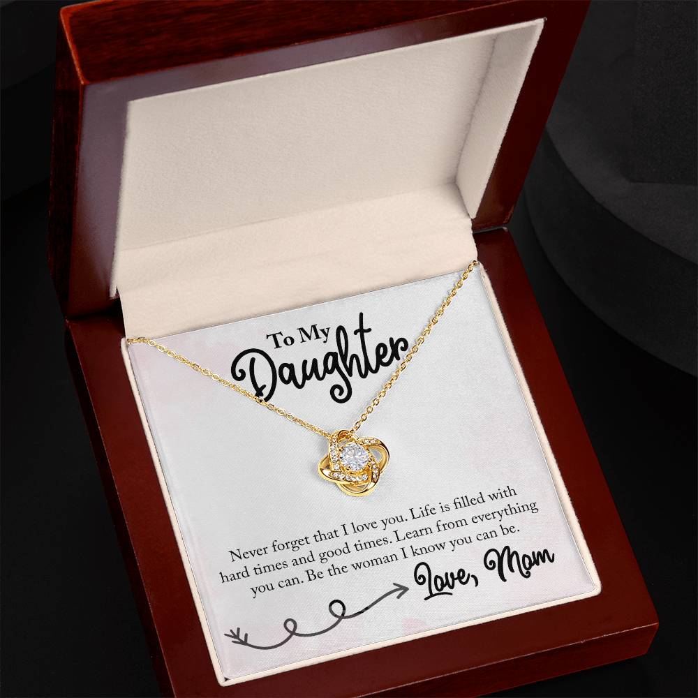 To My Daughter Knot Necklace-[Heartfelt Family Gift]