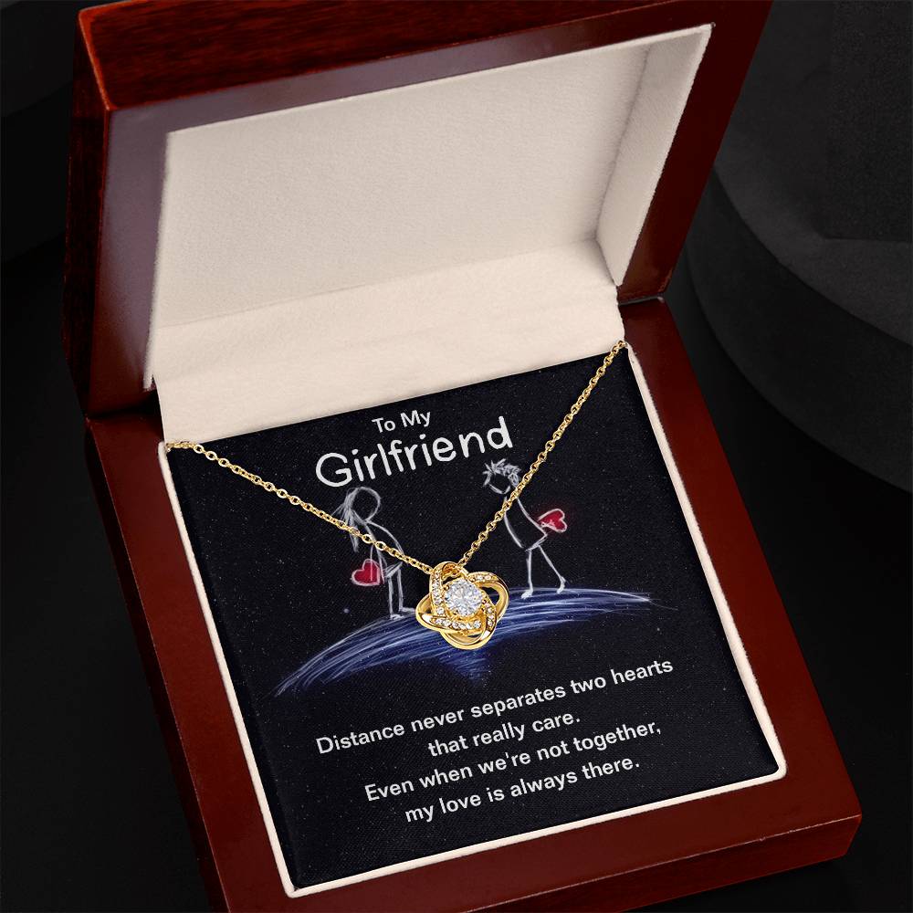 Girlfriend Distance Knot Necklace-[Heartfelt Family Gift]