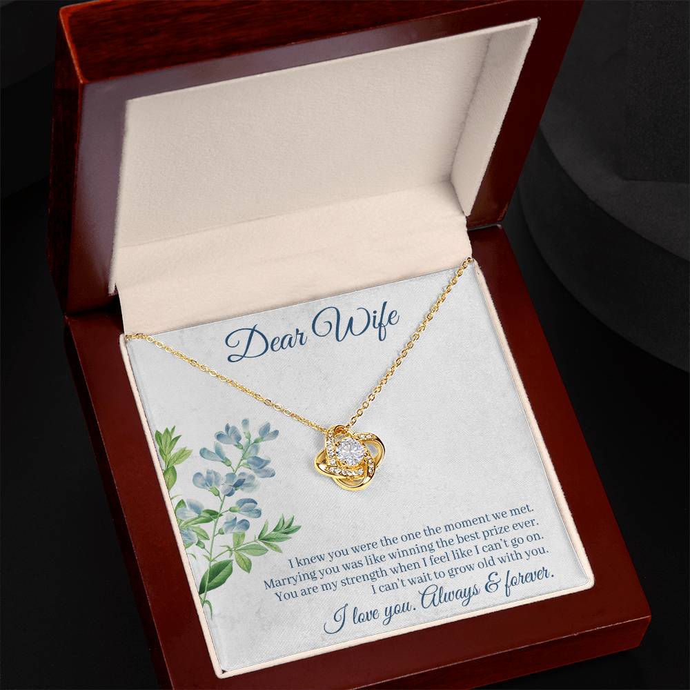 Wife Always  Forever Knot Necklace for a Timeless Love-[Heartfelt Family Gift]