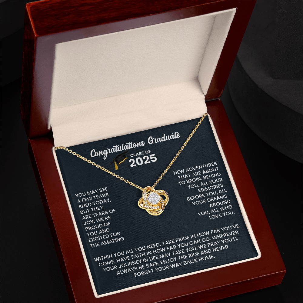 Class of 2025 Graduation Necklace - Love Knot