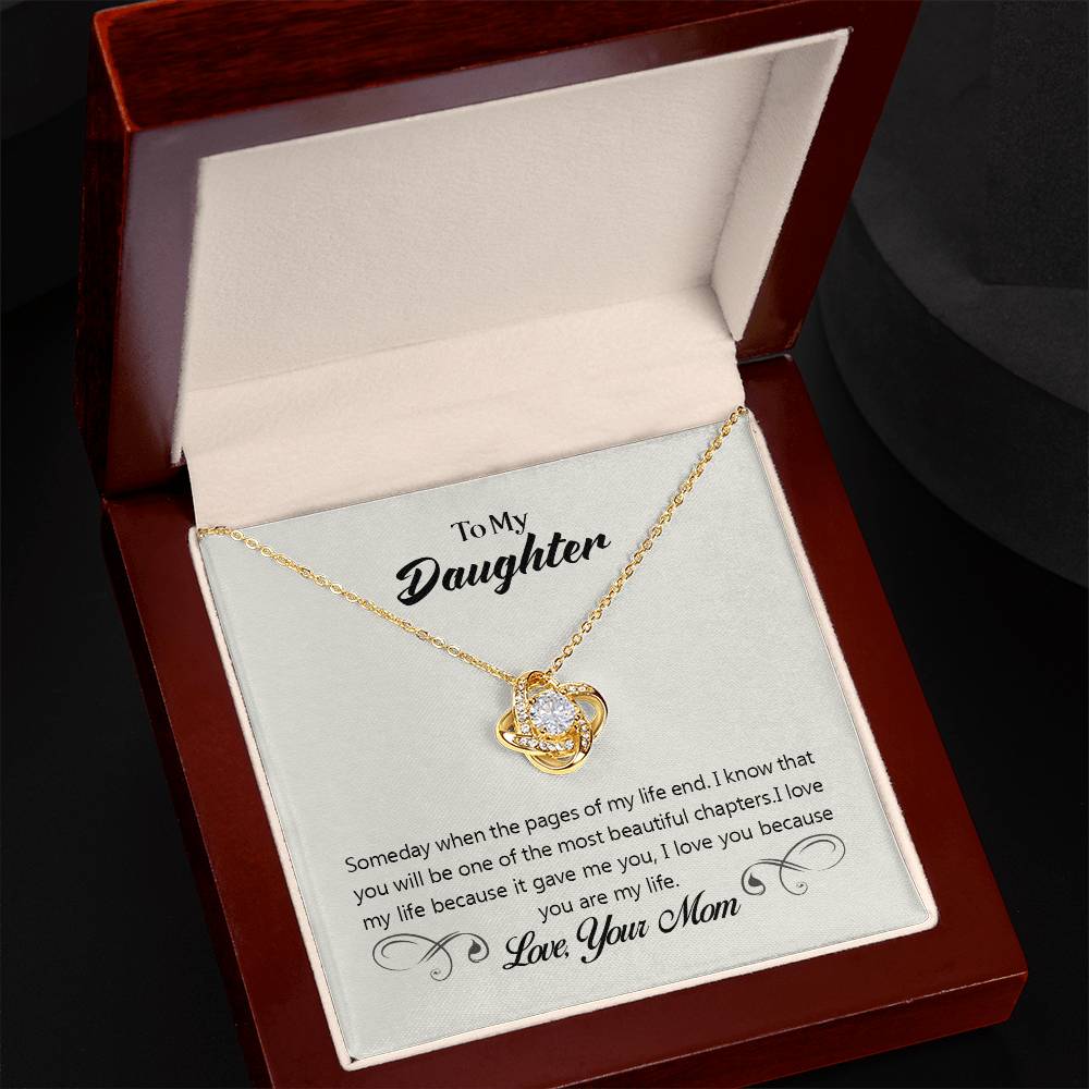 Daughter Pages of Life Knot Necklace-[Heartfelt Family Gift]