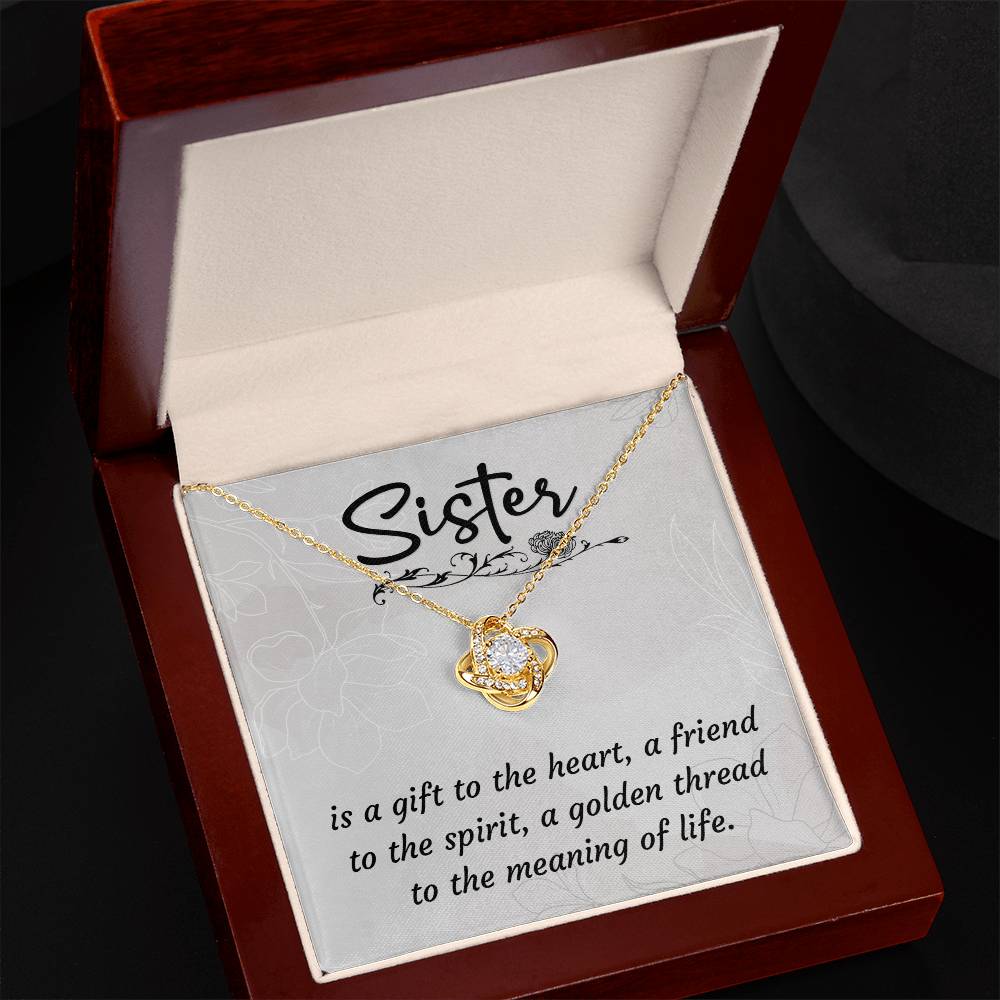 A sister is a gift Knot Necklace-[Heartfelt Family Gift]