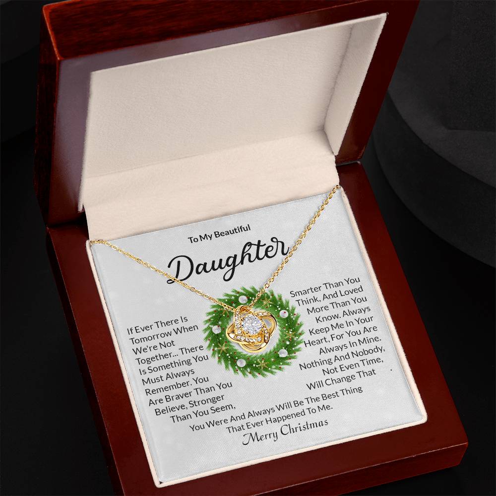 Daughter Christmas Knot Necklace-[Heartfelt Family Gift]