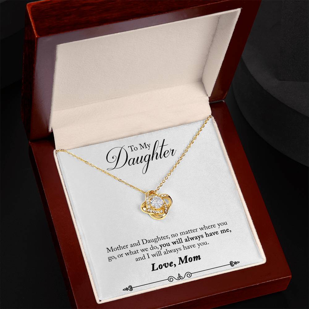 Mother and Daughter Knot Necklace-[Heartfelt Family Gift]