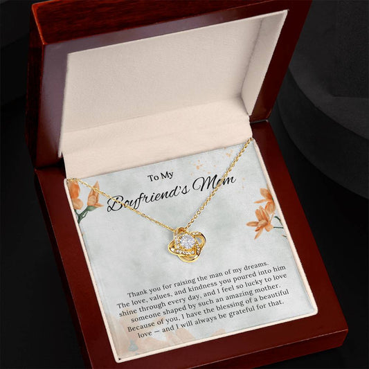Boyfriends Mom Knot Necklace Gift