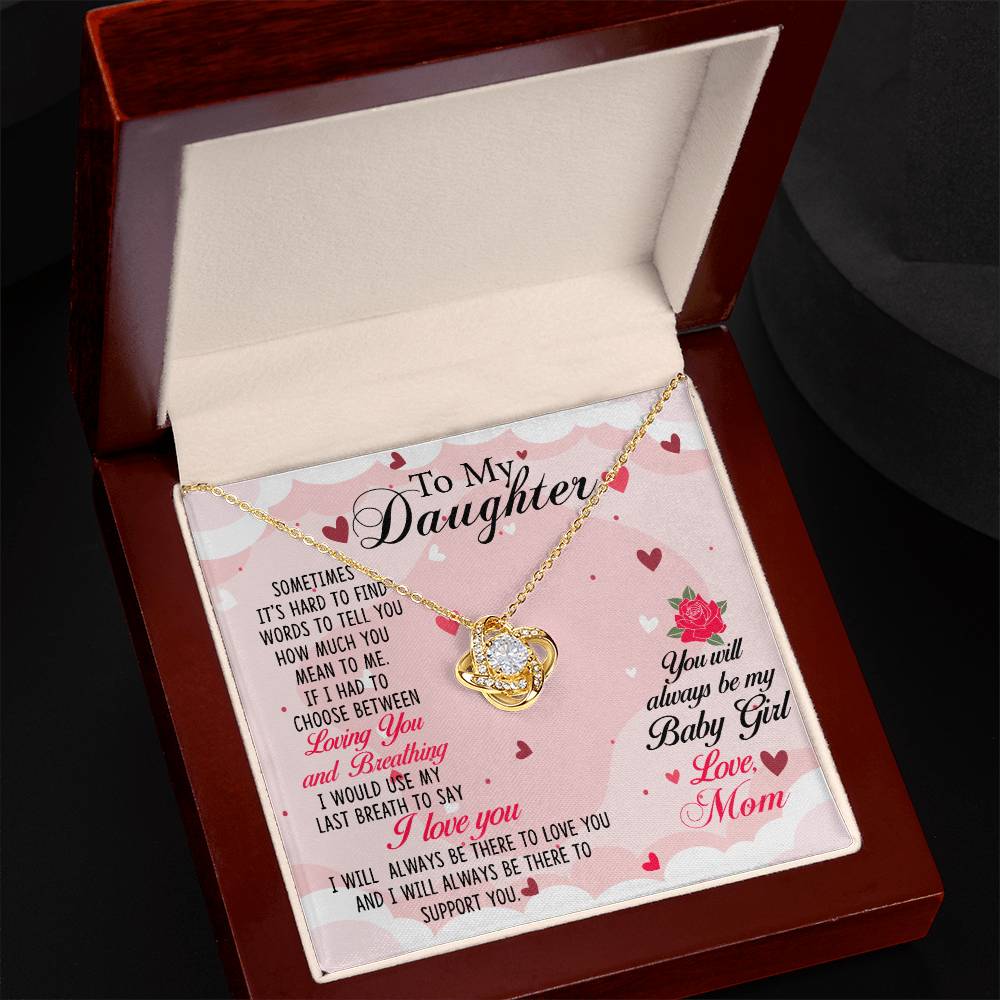 Daughter Baby Girl Knot Necklace-[Heartfelt Family Gift]