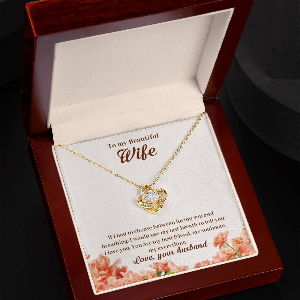 Wife Loving You Knot Necklace - Perfect Gift for Your Spouse-[Heartfelt Family Gift]