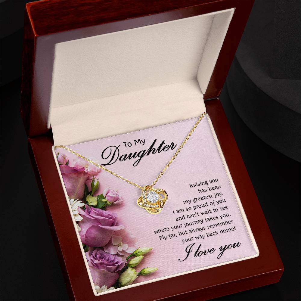 Daughter Greatest Joy Knot Necklace-[Heartfelt Family Gift]