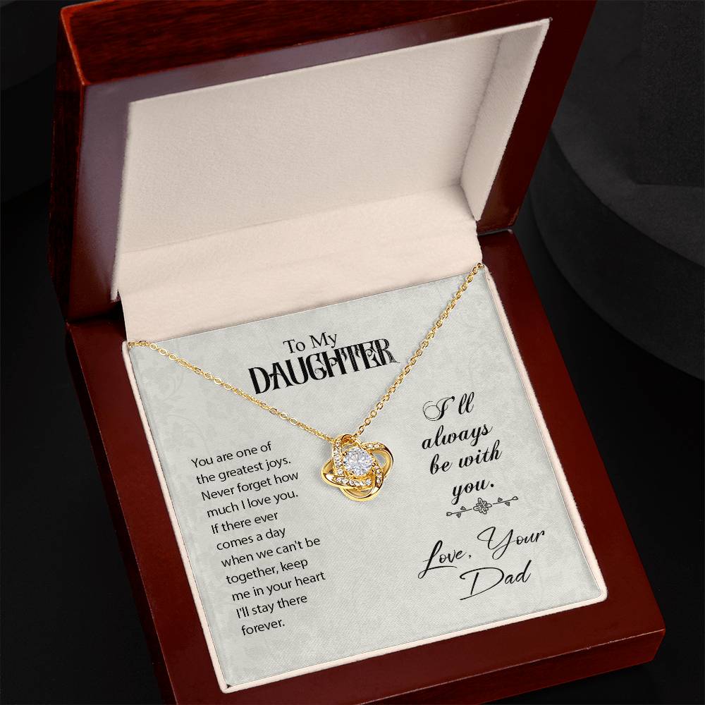 Daughter Always With You Knot Necklace-[Heartfelt Family Gift]