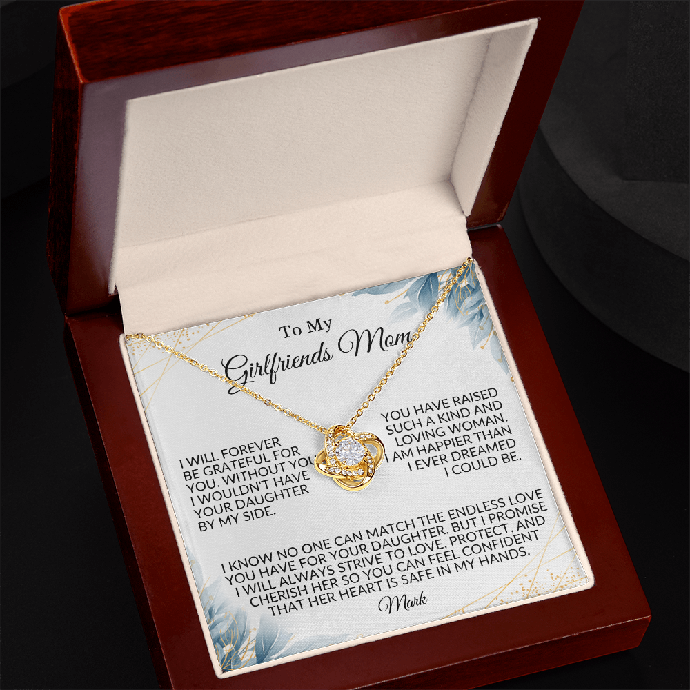 To My Girlfriend's Mom Love Knot Necklace