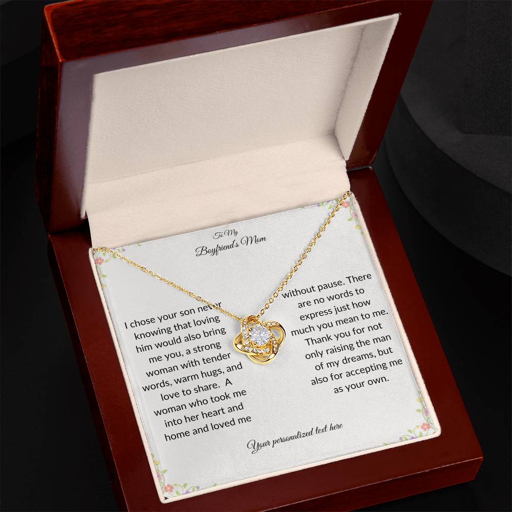 To My Boyfriends Mom Knot Necklace Gift-[Heartfelt Family Gift]