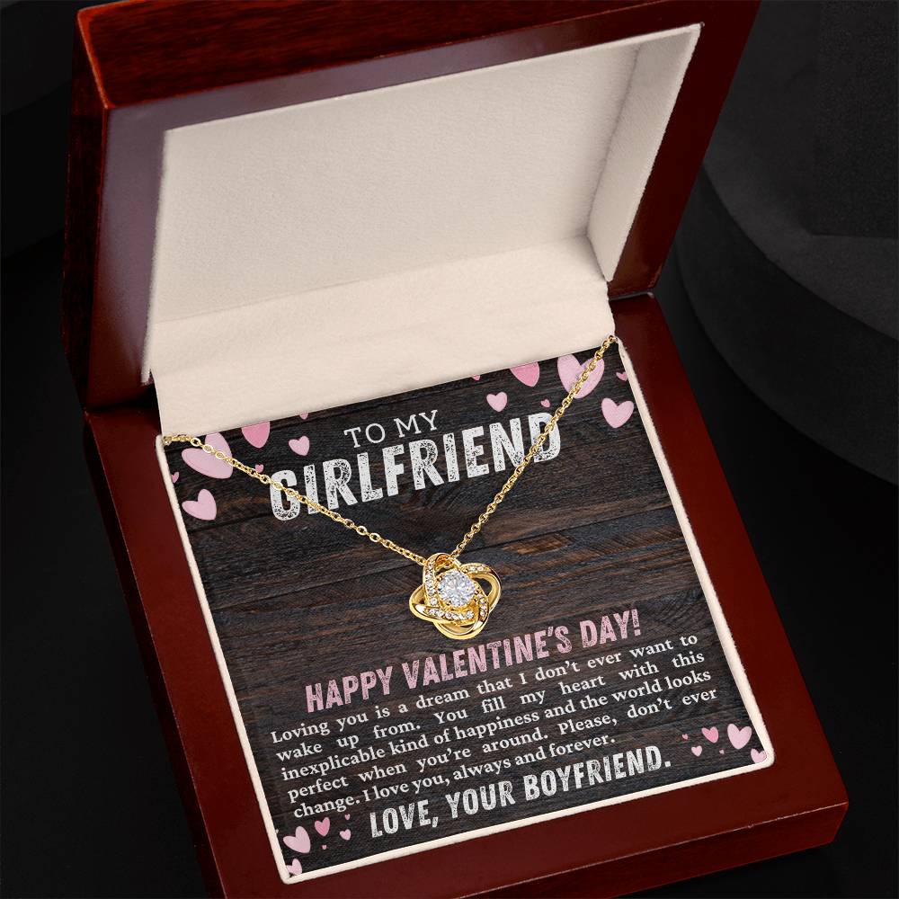 Valentines Day Gift for Girlfriend To My Girlfriend Necklace - Perfect Necklace for Her-[Heartfelt Family Gift]