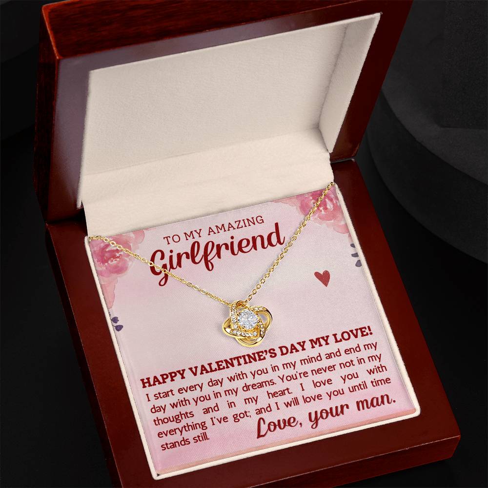 Valentines Necklace Gift for Girlfriend  To My Girlfriend Engraved Necklace-[Heartfelt Family Gift]