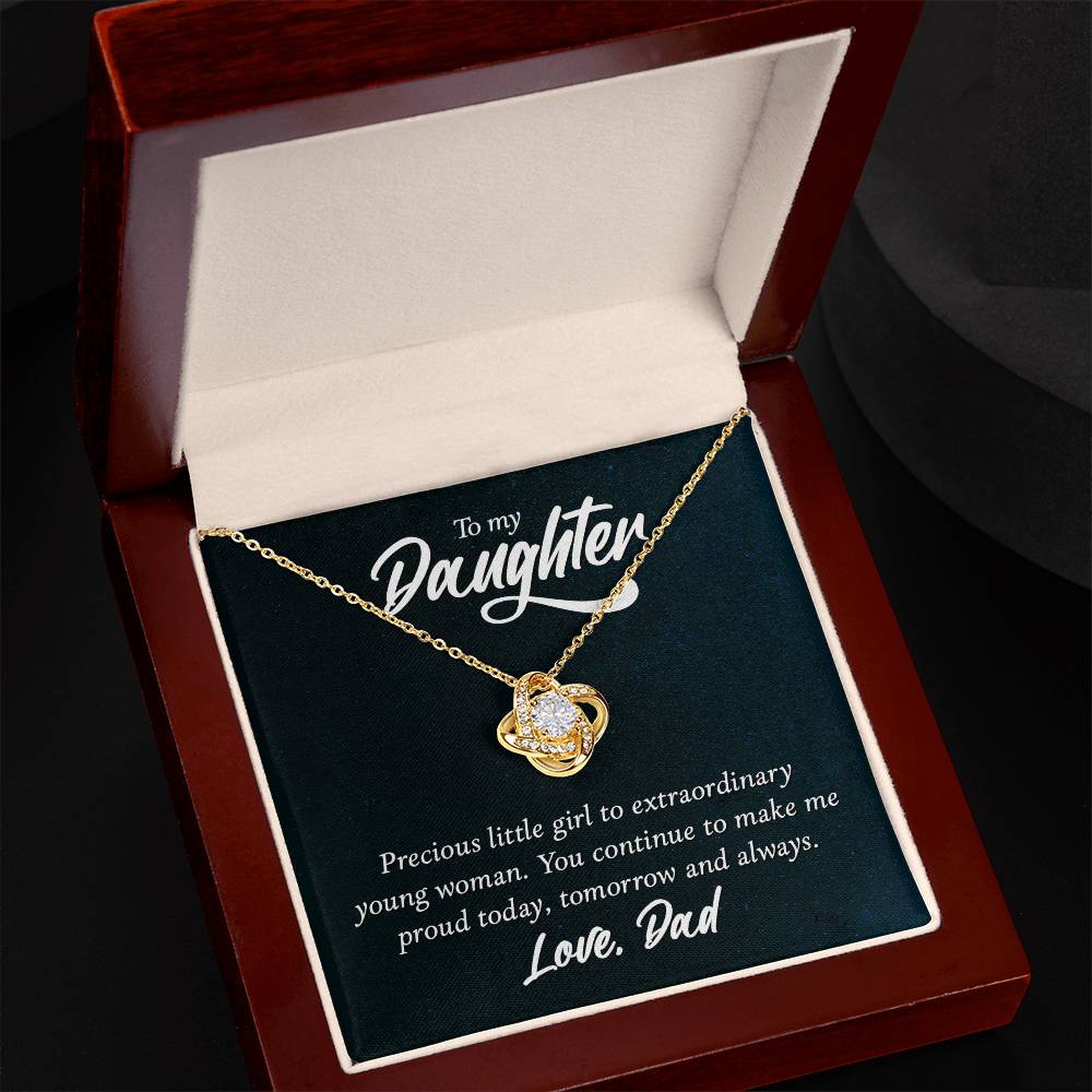 Daughter Pride Knot Necklace-[Heartfelt Family Gift]
