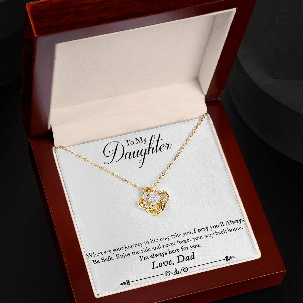 Daughter Journey Knot Necklace-[Heartfelt Family Gift]