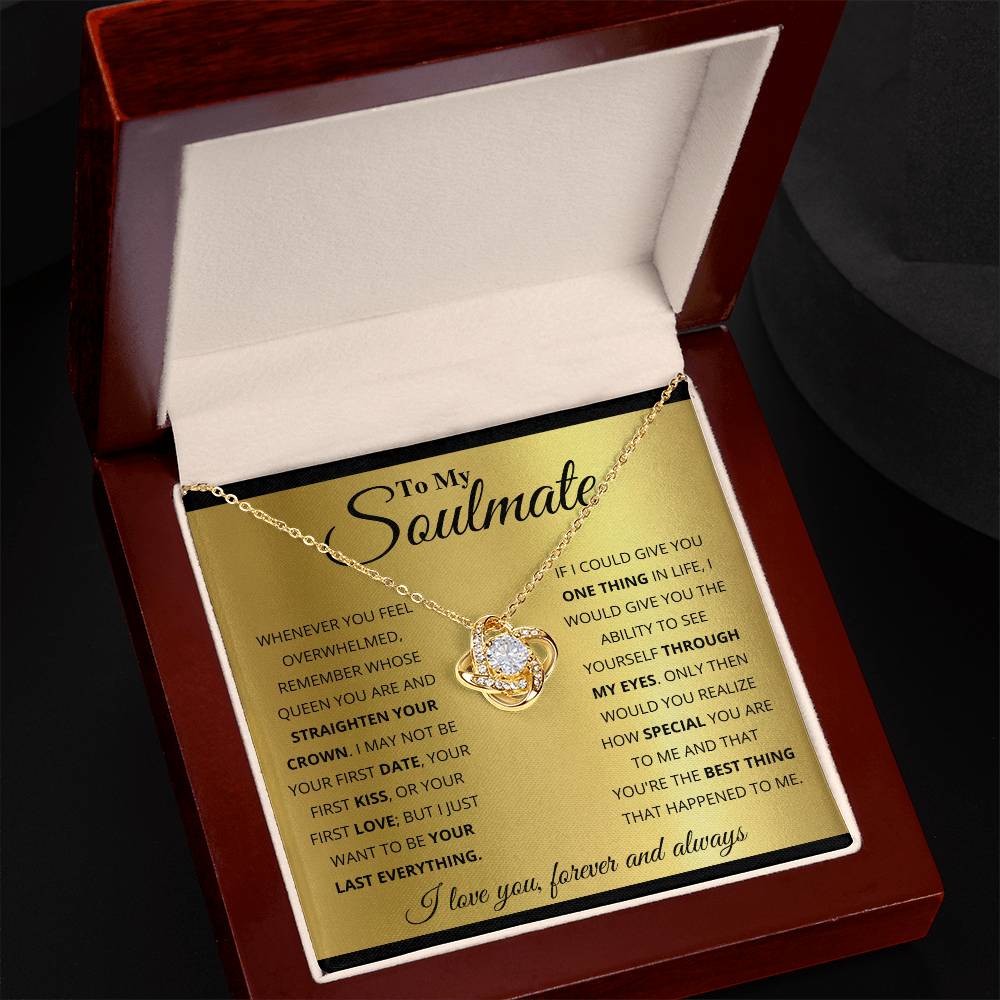 Soulmate My World Love Knot Necklace-[Heartfelt Family Gift]
