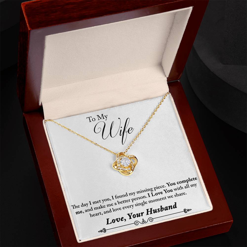 Missing Piece Knot Necklace - Wifes Perfect Gift  Personalized Jewelry-[Heartfelt Family Gift]