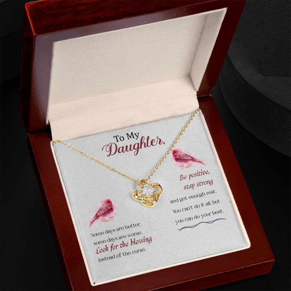 Daughter Encouragement Knot Necklace-[Heartfelt Family Gift]