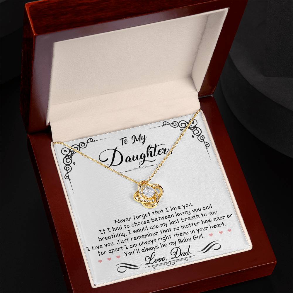 My Baby Girl Love Knot Necklace-[Heartfelt Family Gift]