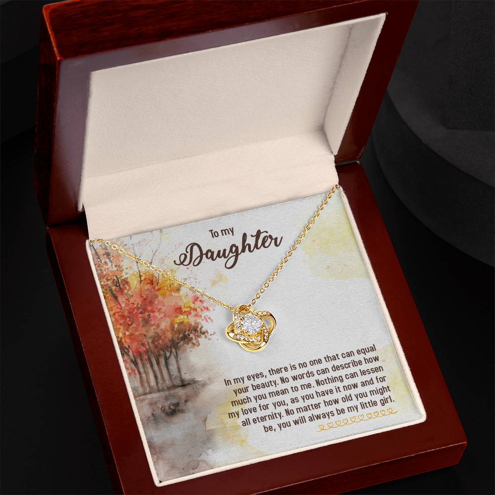 Daughter in My Eyes Knot Necklace-[Heartfelt Family Gift]