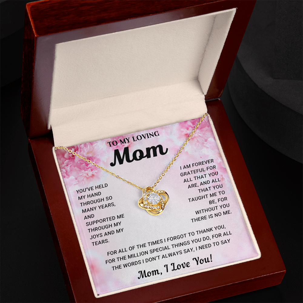 To My Mom Love Knot Necklace