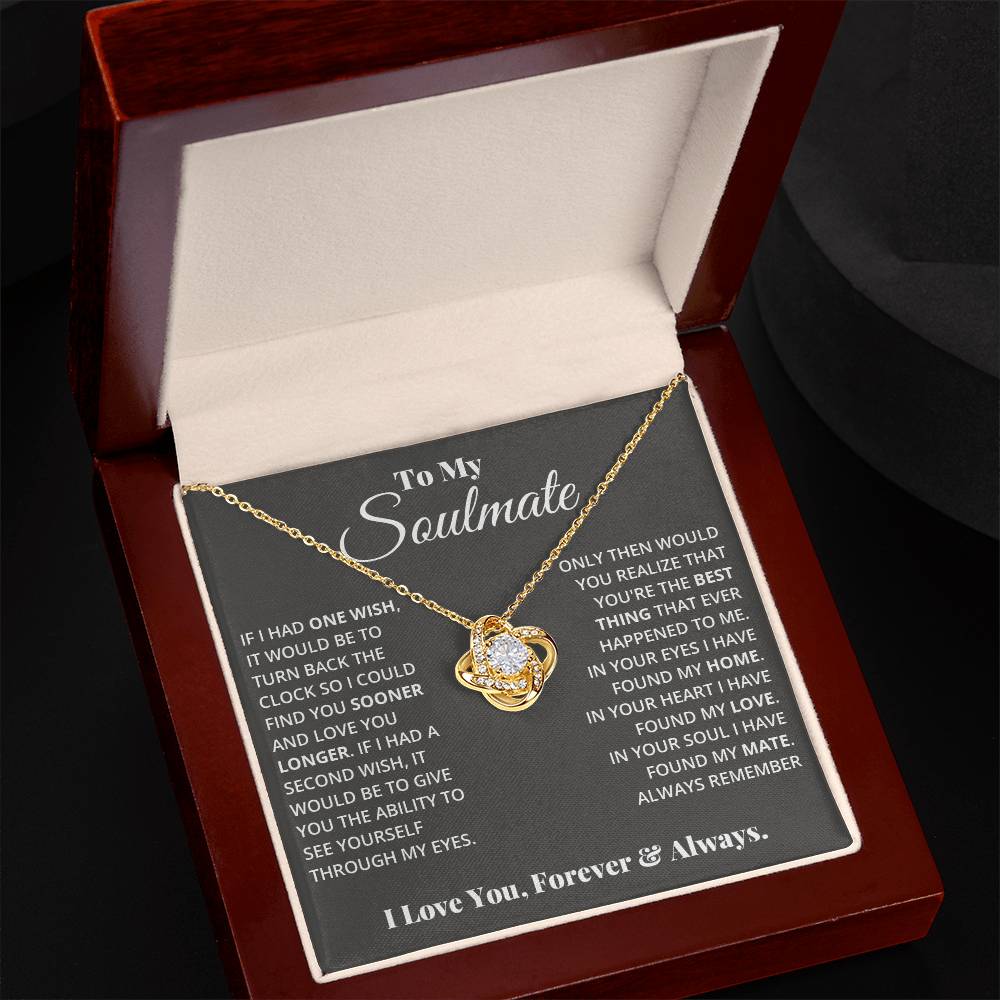 Soulmate Love Knot Necklace-[Heartfelt Family Gift]