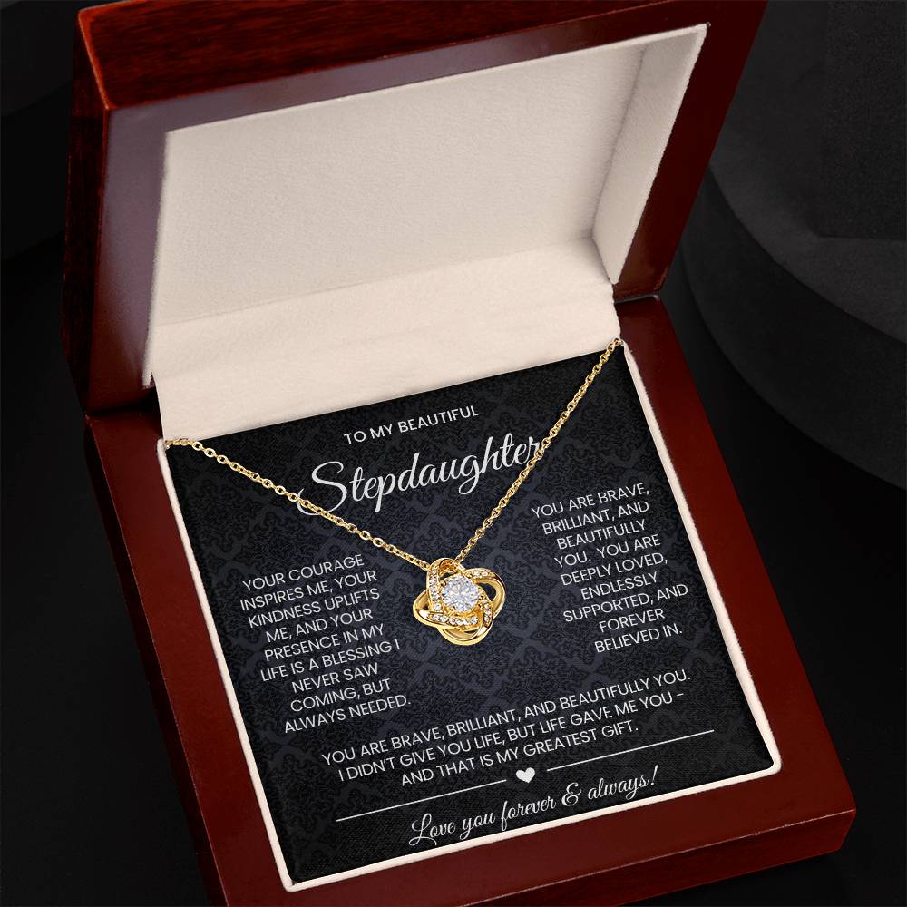 Stepdaughter Love Knot Necklace Gift