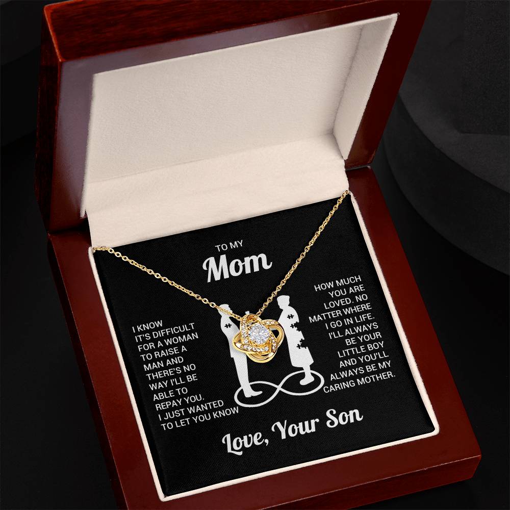 To Mom from Son Heart Necklace Gift