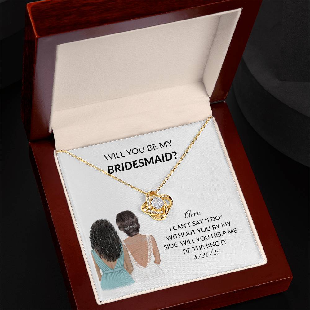 Personalized Bridesmaid Proposal Card Necklace Gift-[Heartfelt Family Gift]