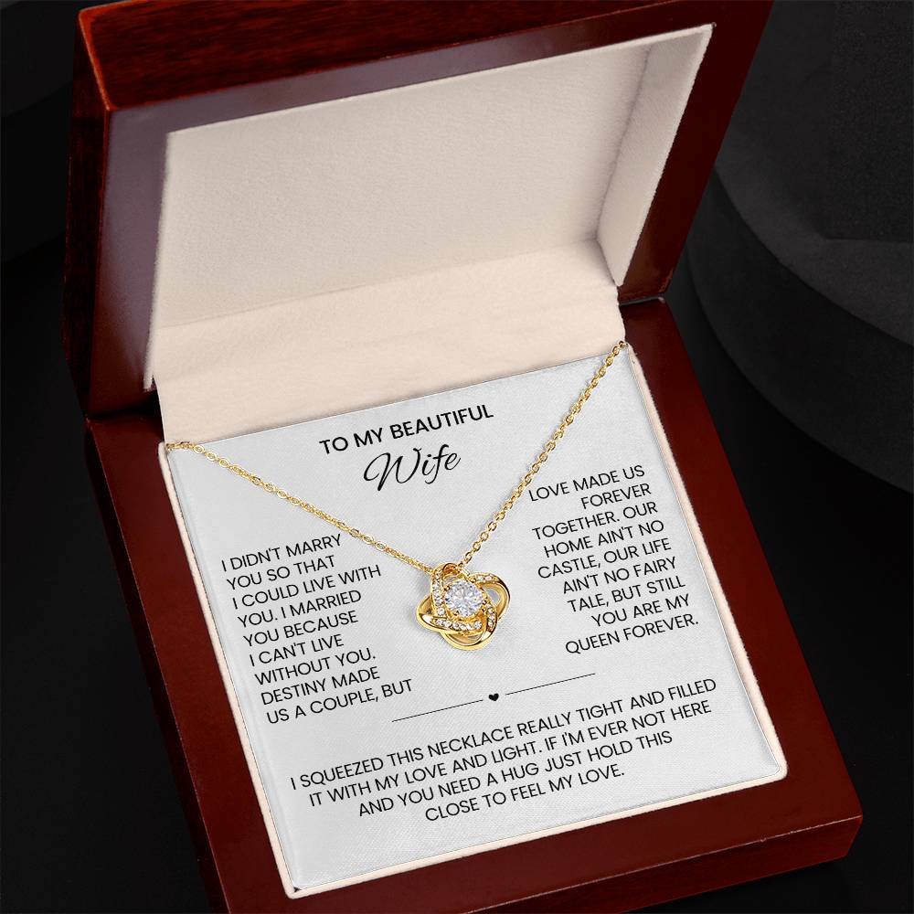 To My Wife Love Knot Necklace