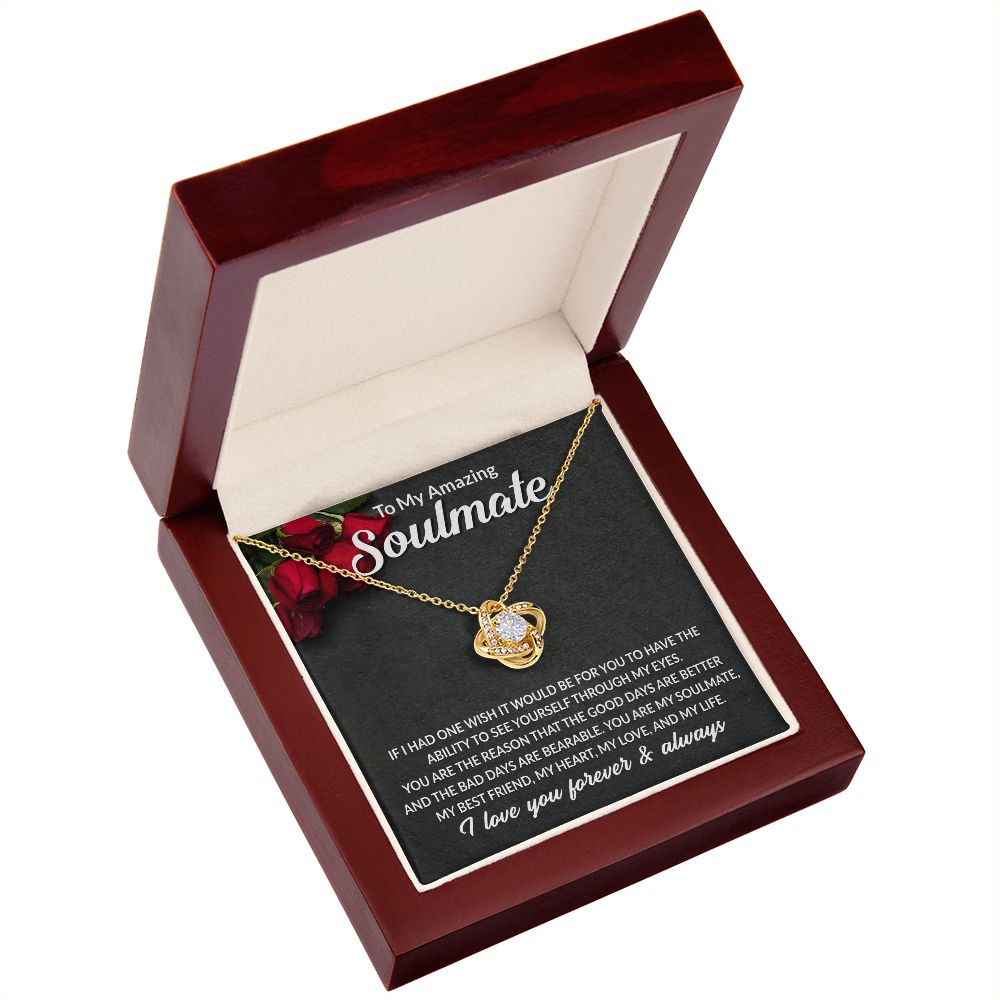 Soulmate Best Friend Love Knot Necklace-[Heartfelt Family Gift]
