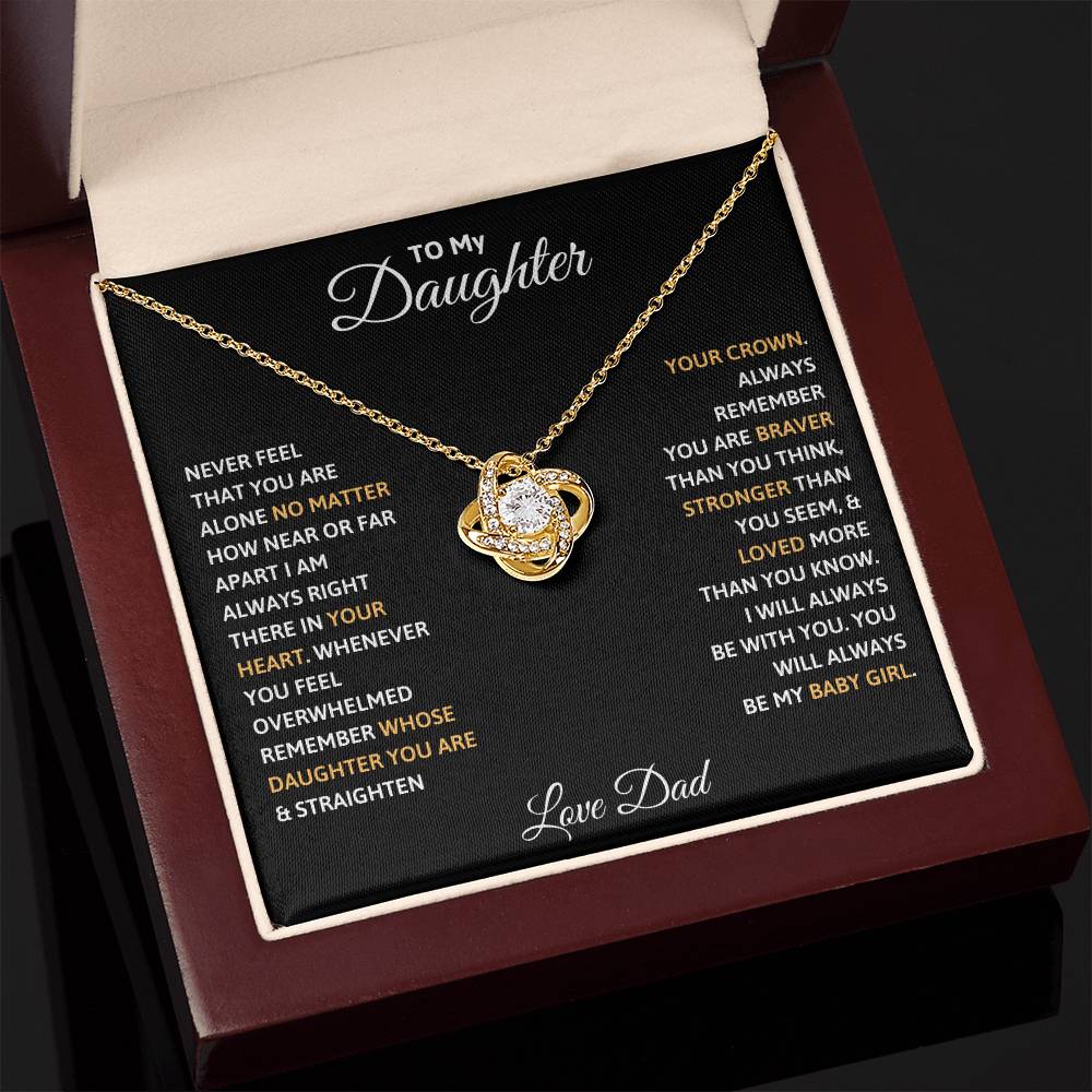To My Daughter Love Knot Necklace from Dad