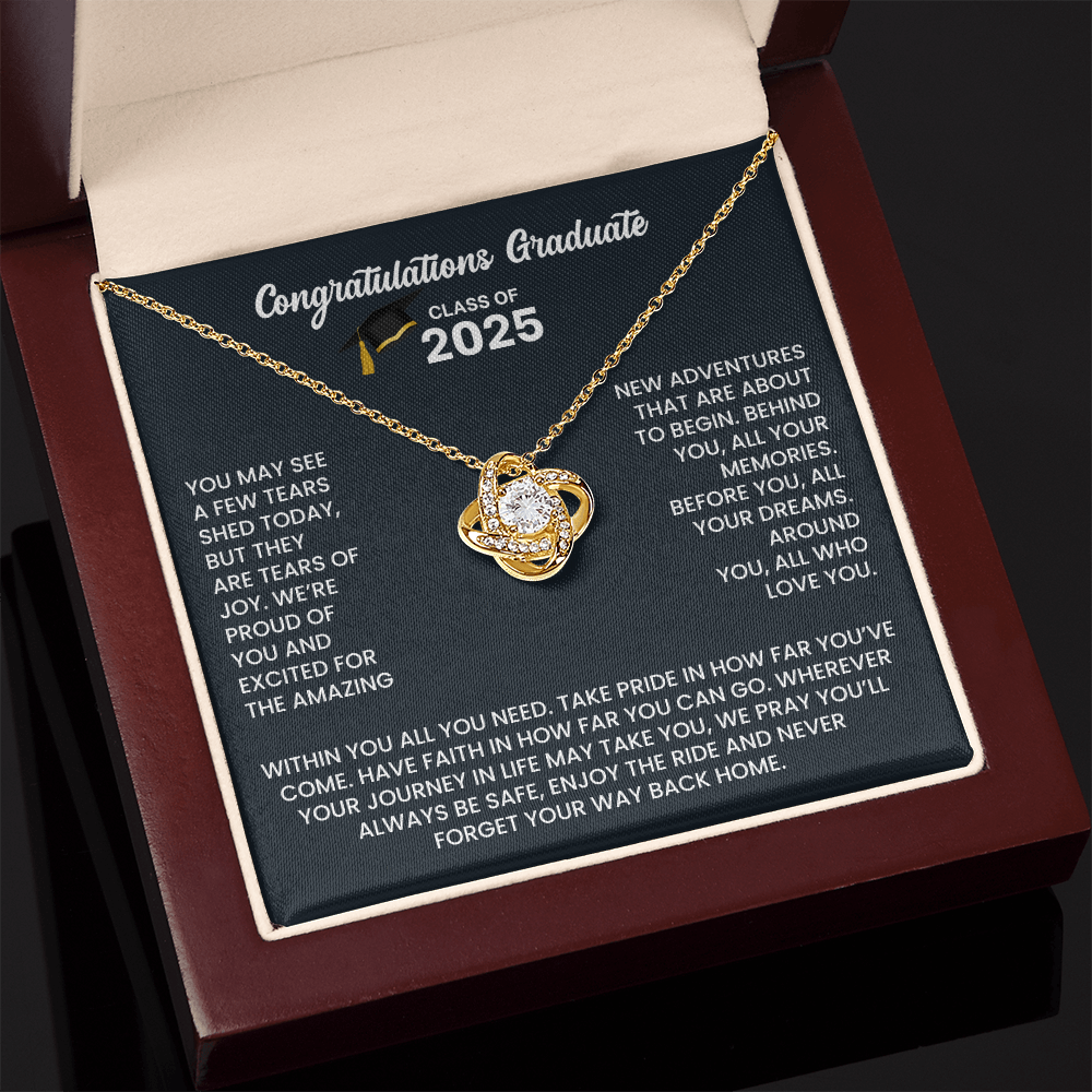 Class of 2025 Graduation Necklace - Love Knot