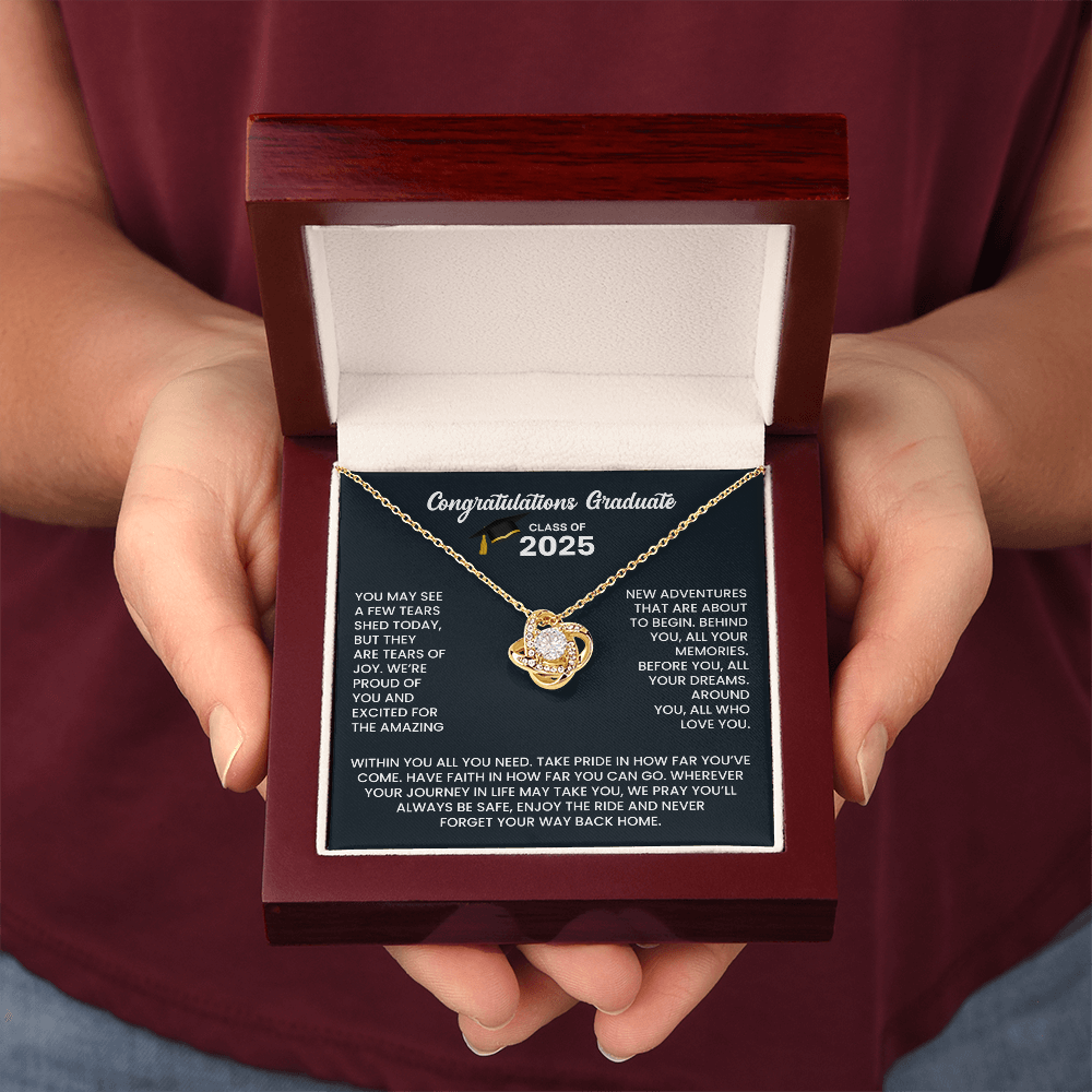 Class of 2025 Graduation Necklace - Love Knot