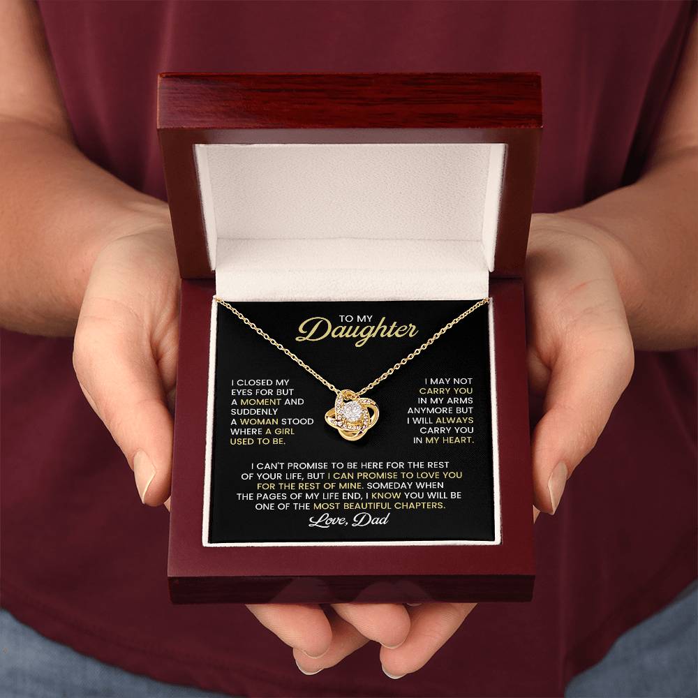 Daughter Love Knot Necklace Gift from Dad