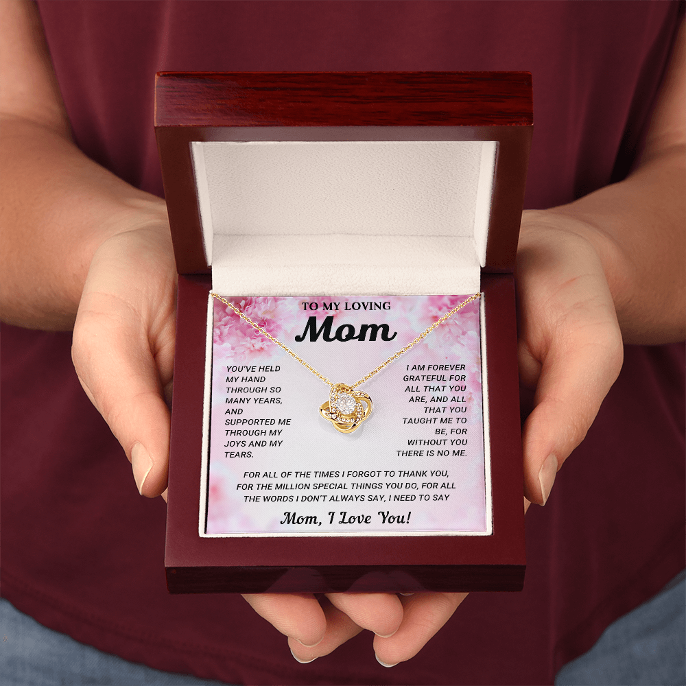 To My Mom Love Knot Necklace