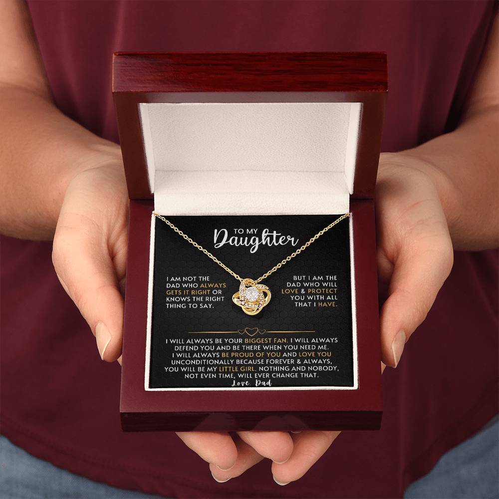 Daughter Love Knot Necklace Gift from Dad