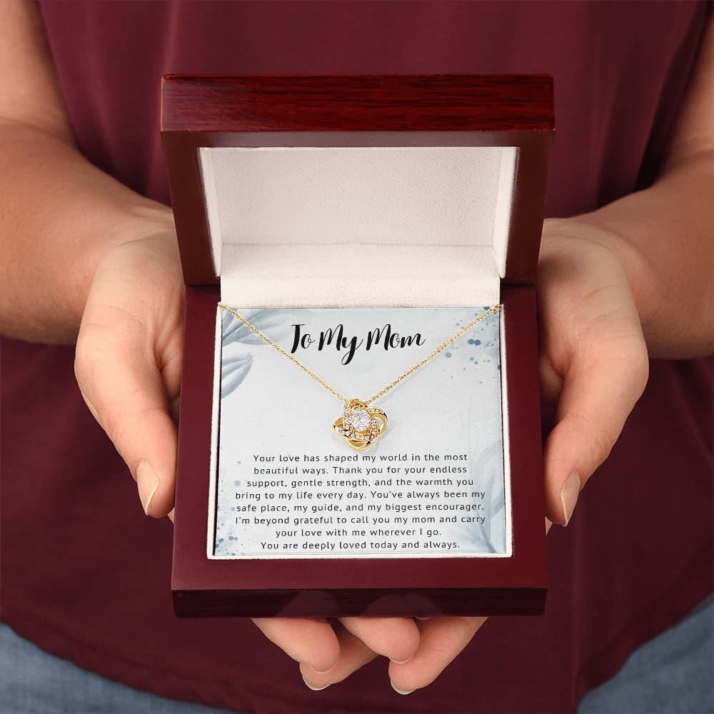 Mom Love Knot Necklace Gift