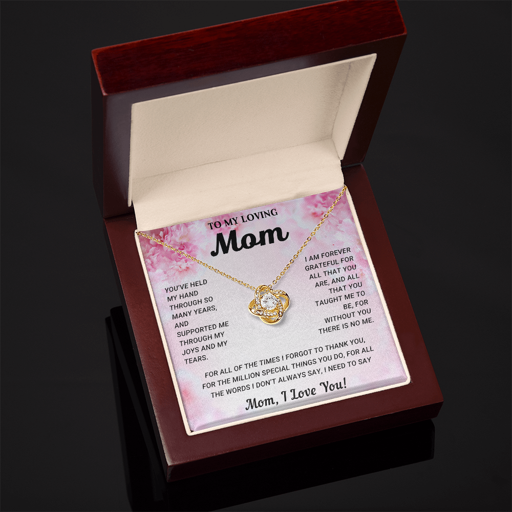 To My Mom Love Knot Necklace
