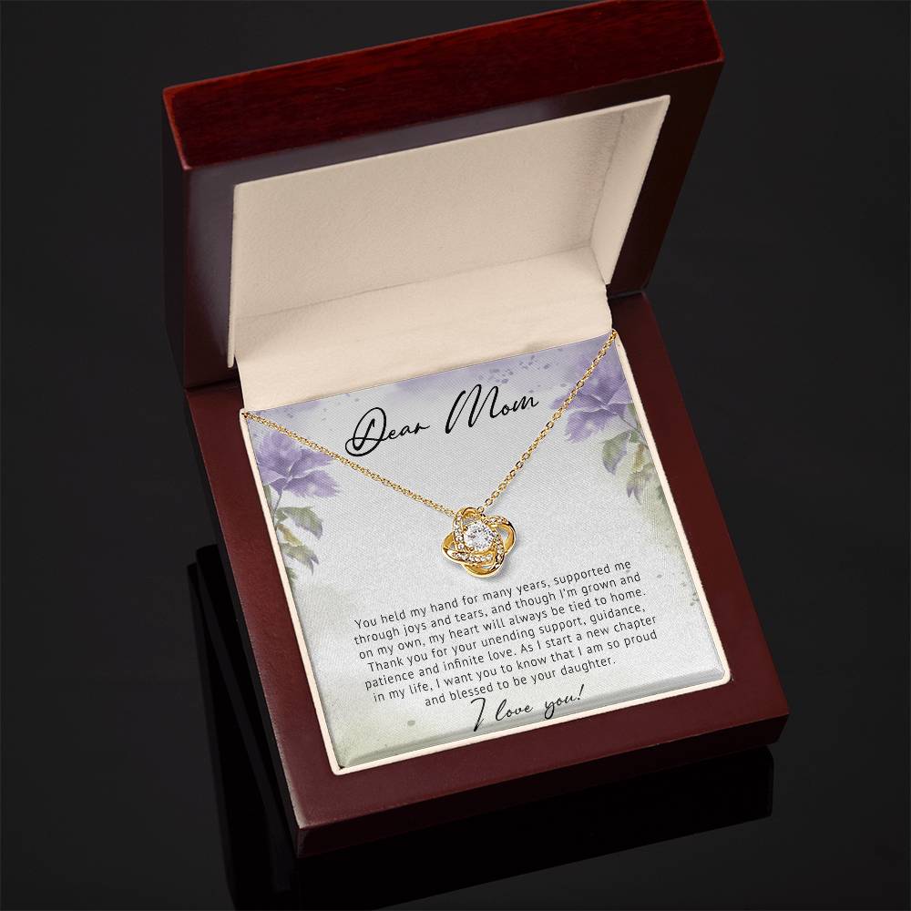 Mom Love Knot Necklace Gift from Son or daughter