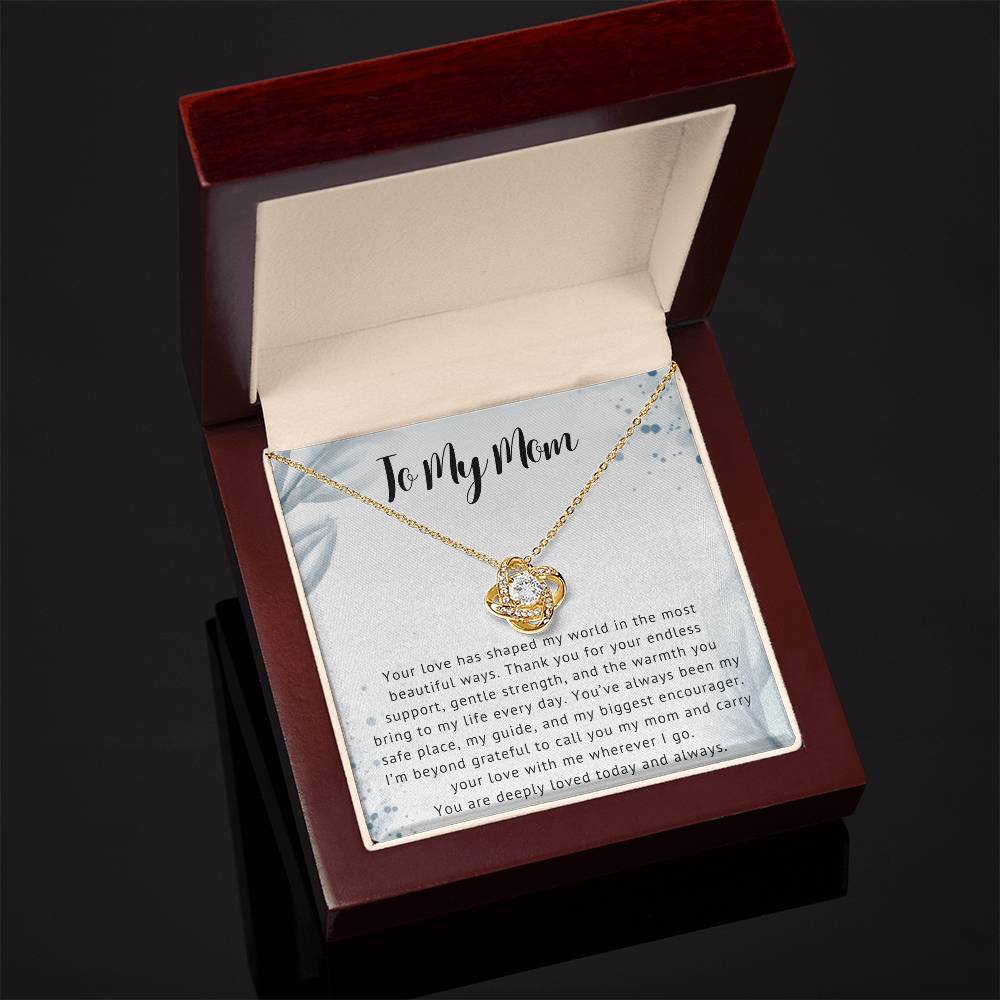 Mom Love Knot Necklace Gift