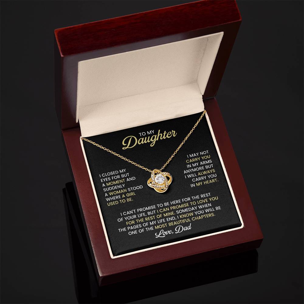 Daughter Love Knot Necklace Gift from Dad