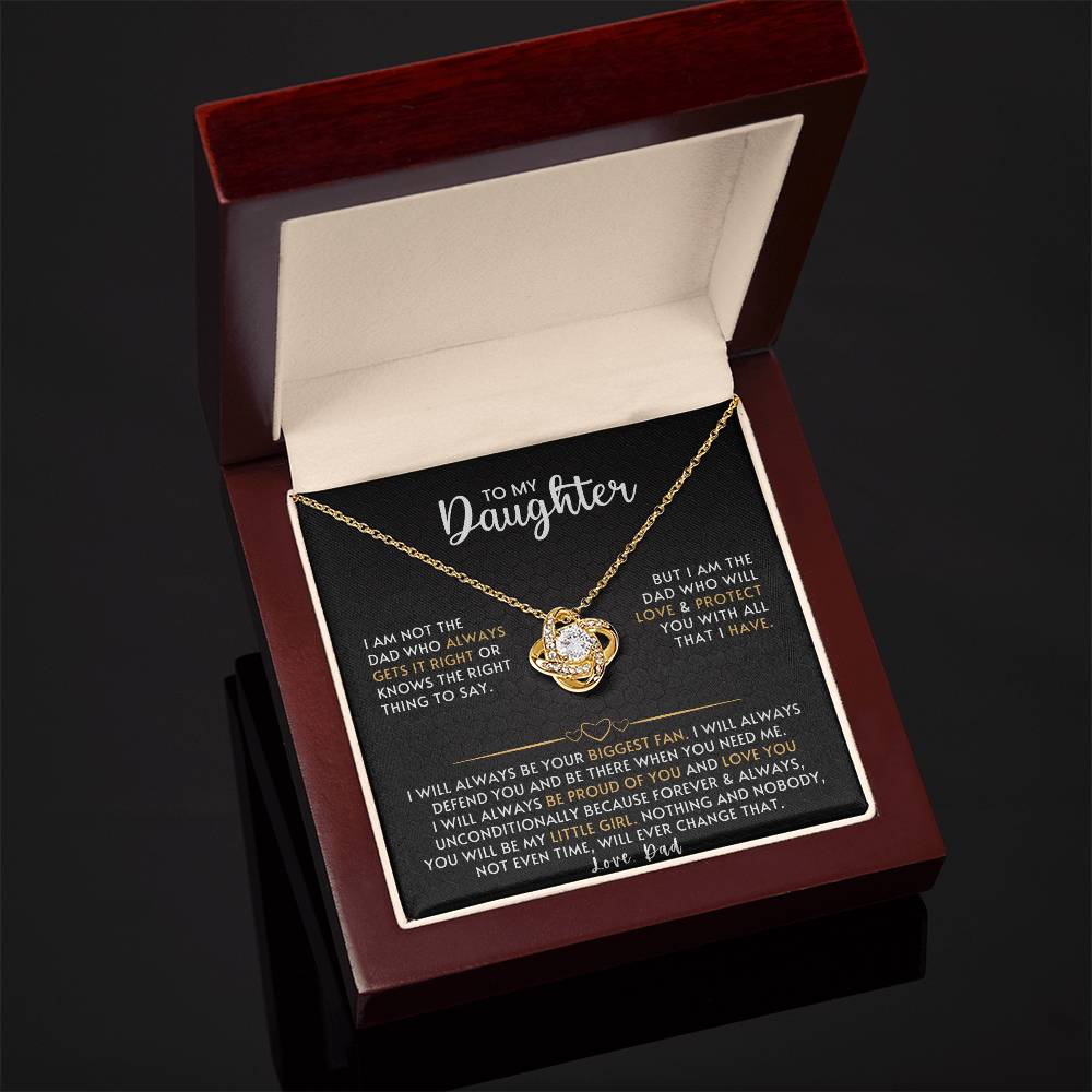 Daughter Love Knot Necklace Gift from Dad