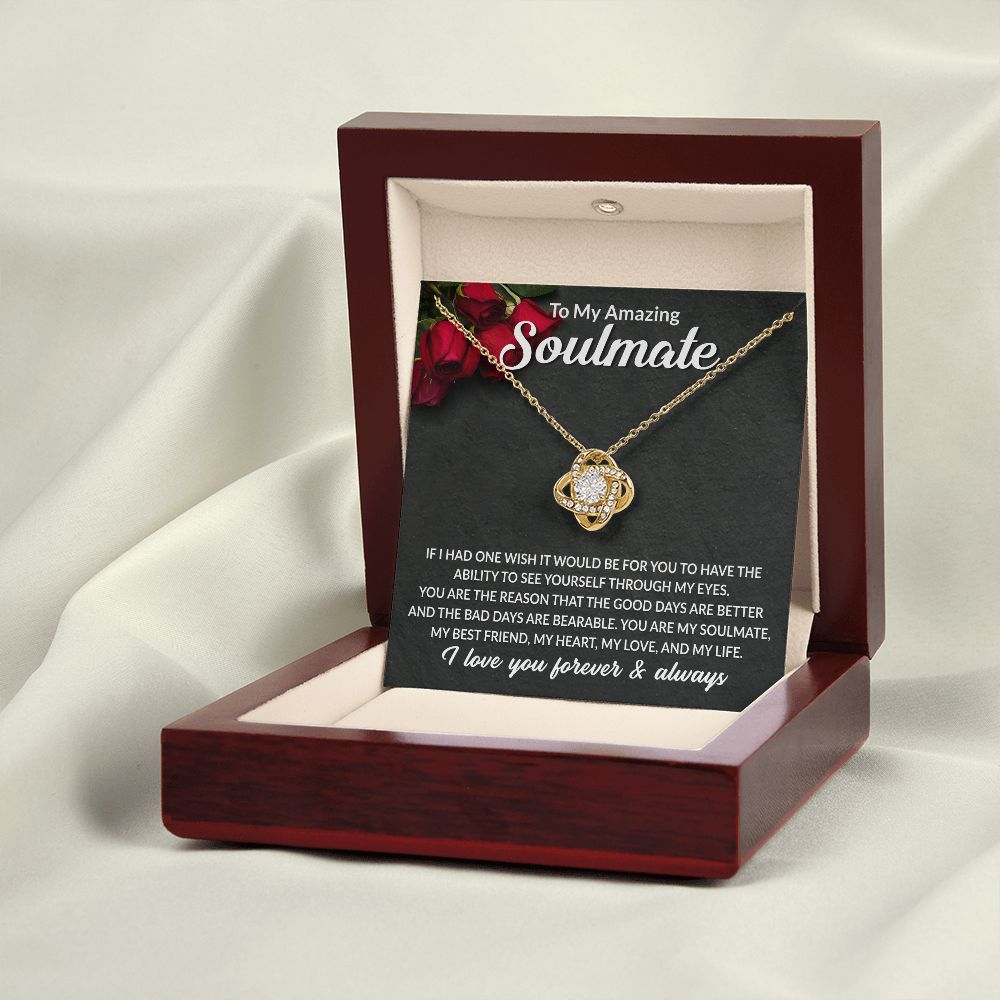 Soulmate Best Friend Love Knot Necklace-[Heartfelt Family Gift]