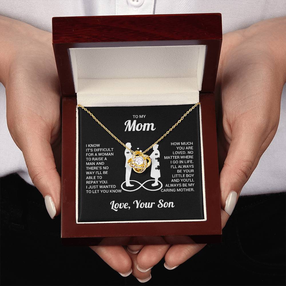 To Mom from Son Knot Necklace Gift