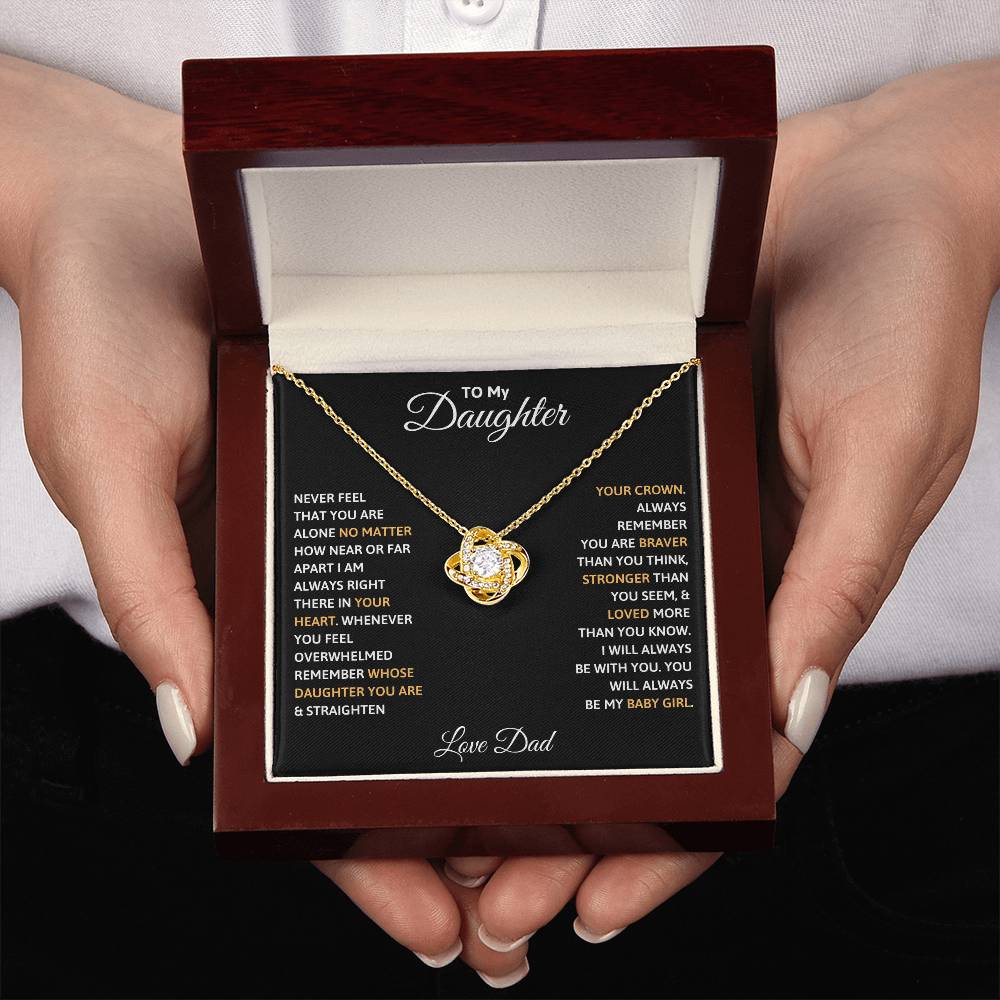 To My Daughter Love Knot Necklace from Dad