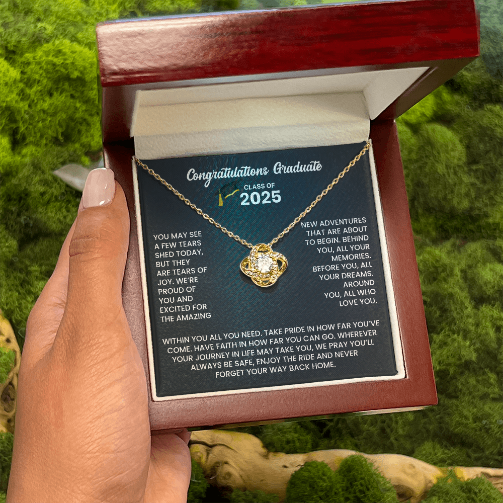Class of 2025 Graduation Necklace - Love Knot