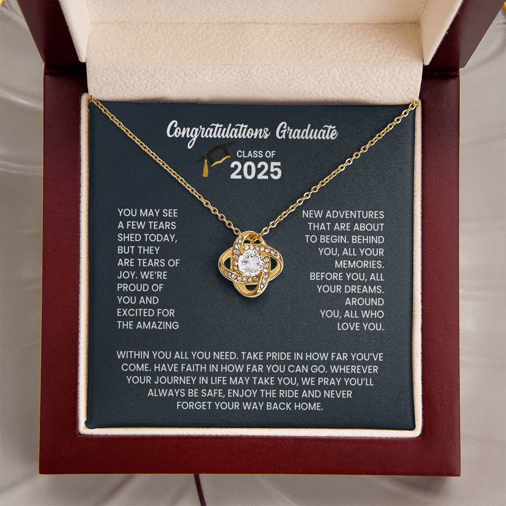 Class of 2026 Graduation Necklace Gift - Love Knot