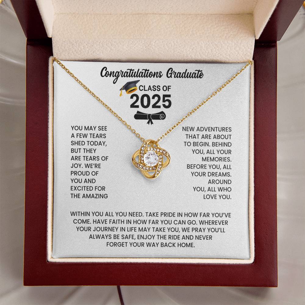 Class of 2026 Graduation Necklace Gift - Love Knot